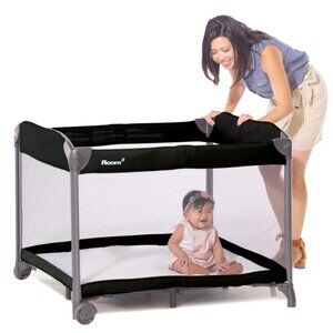 Joovy Room² Large Portable Playpen: Babies & Toddlers with Nearly 10sq ft TRAVEL